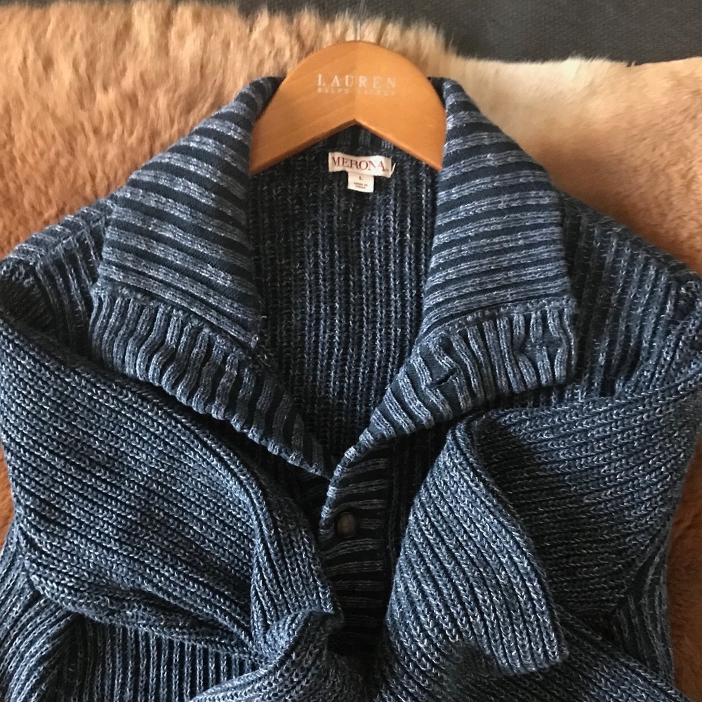 Mens Merona Button Down Sweater